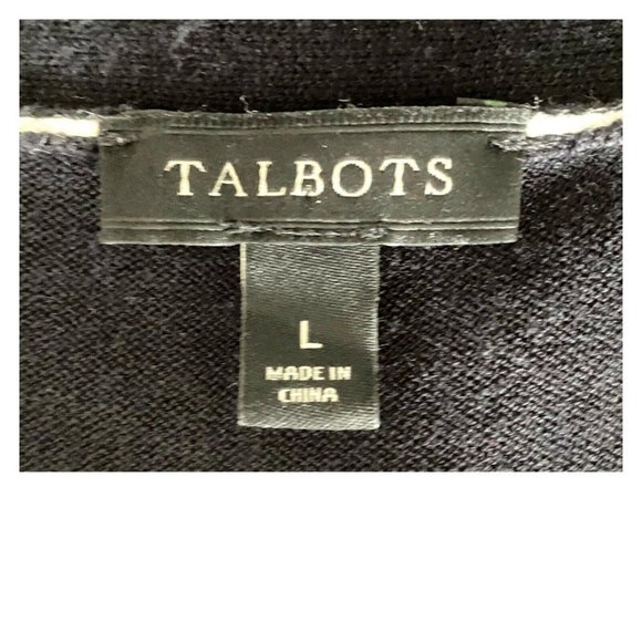 Talbots Sweater Knit Contrast Trim Flare Dress - Picture 7 of 8